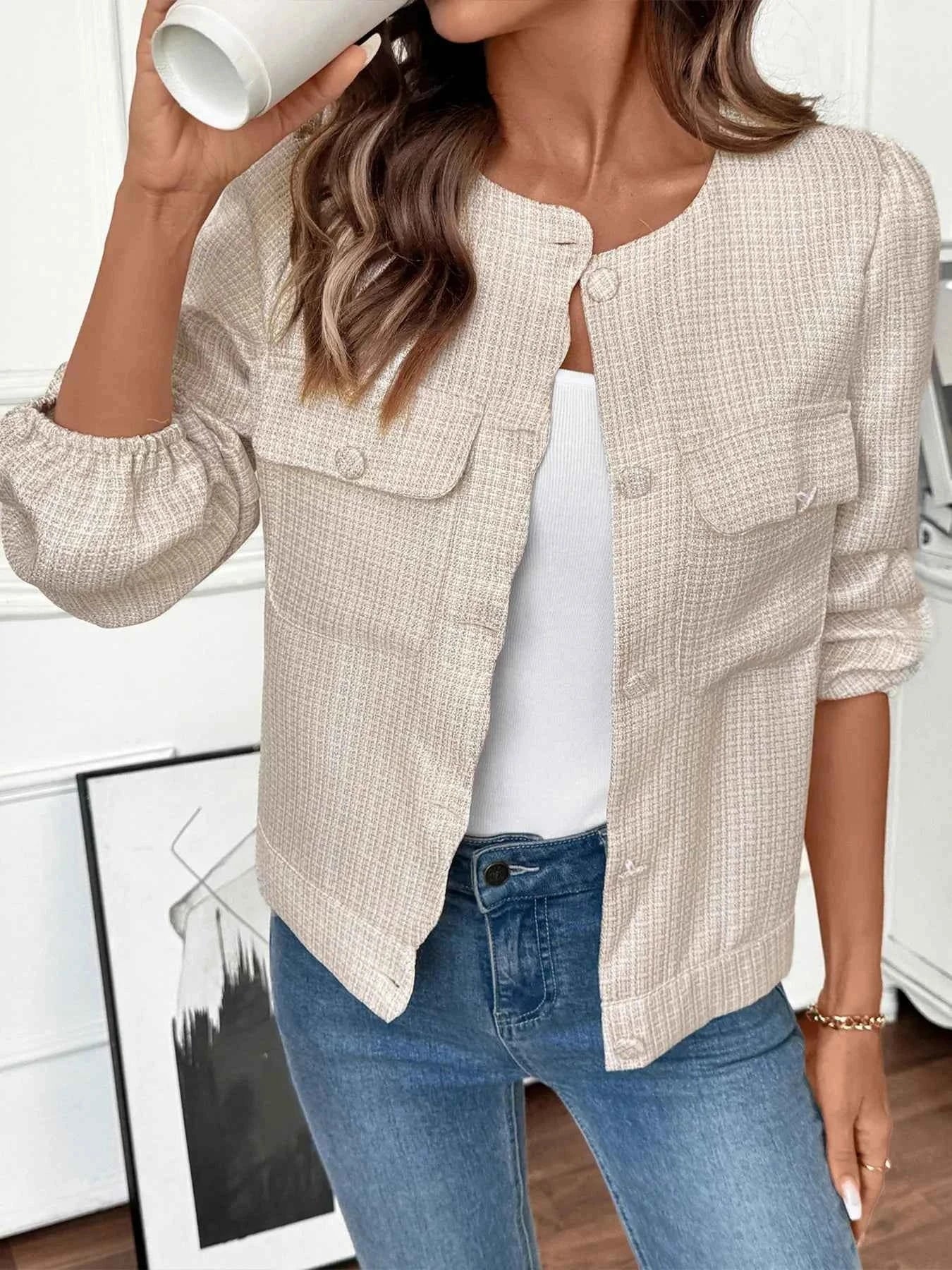 Button-Front Jacket with Pocket Details bc15698f0aae4e8cb5810282cb8bccd6-Max-Origin