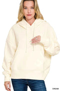 Zenana Oversized Fleece Kangaroo Pocket Hoodie CREAM bc183fbc04704cb49ce031045f3bddce-Max-Origin