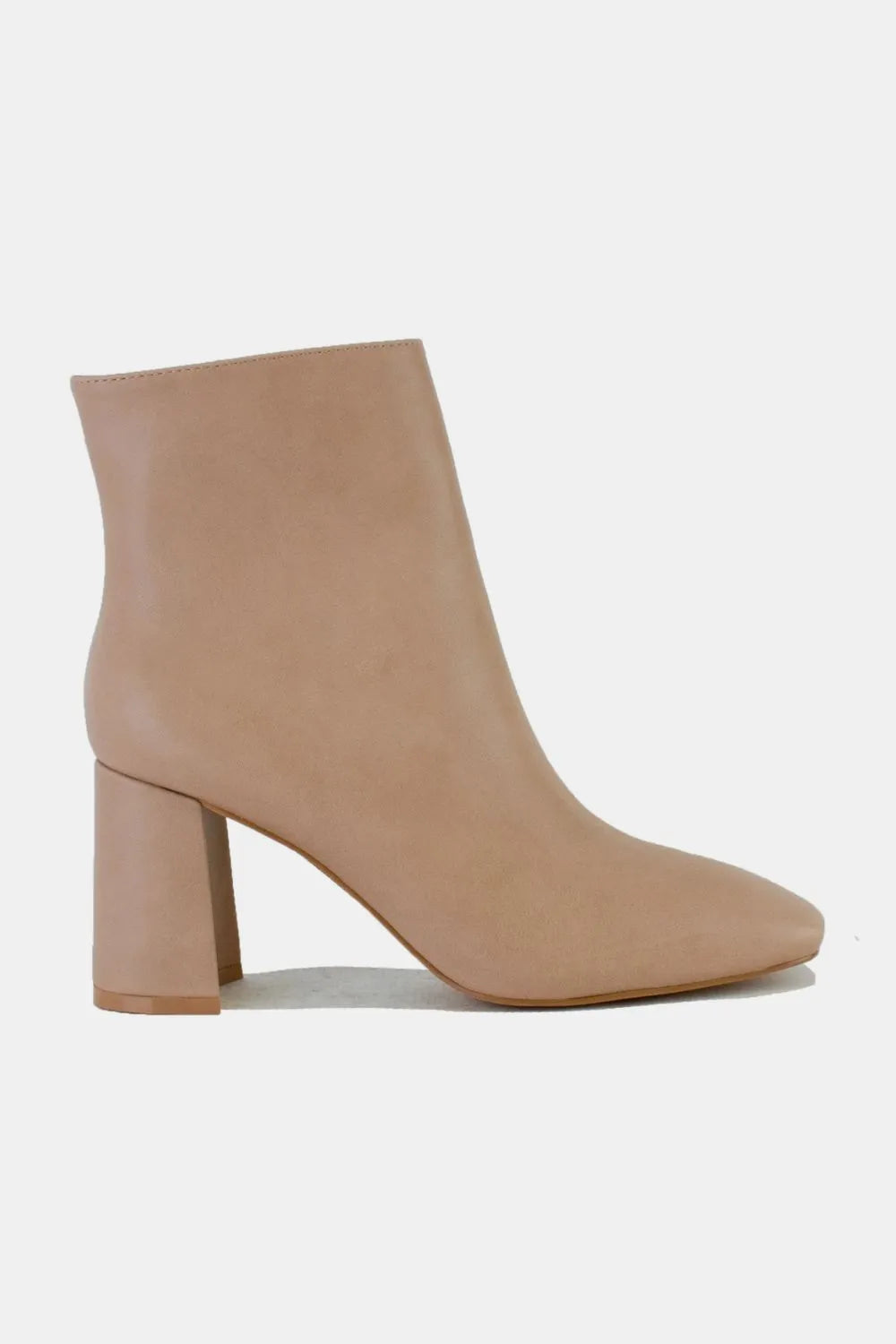 Beast Fashion PU Leather Block Heel Boots with Side Zippers bc208f9e-676b-4970-b471-01f9d8c25dcc-Max