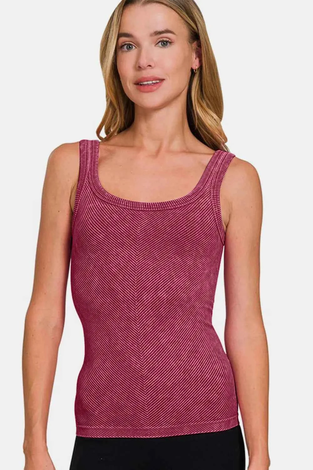 Zenana Ribbed Scoop Neck Tank bc22bae3-b8b3-4ff2-8e8f-169f8be7bb9b-Max