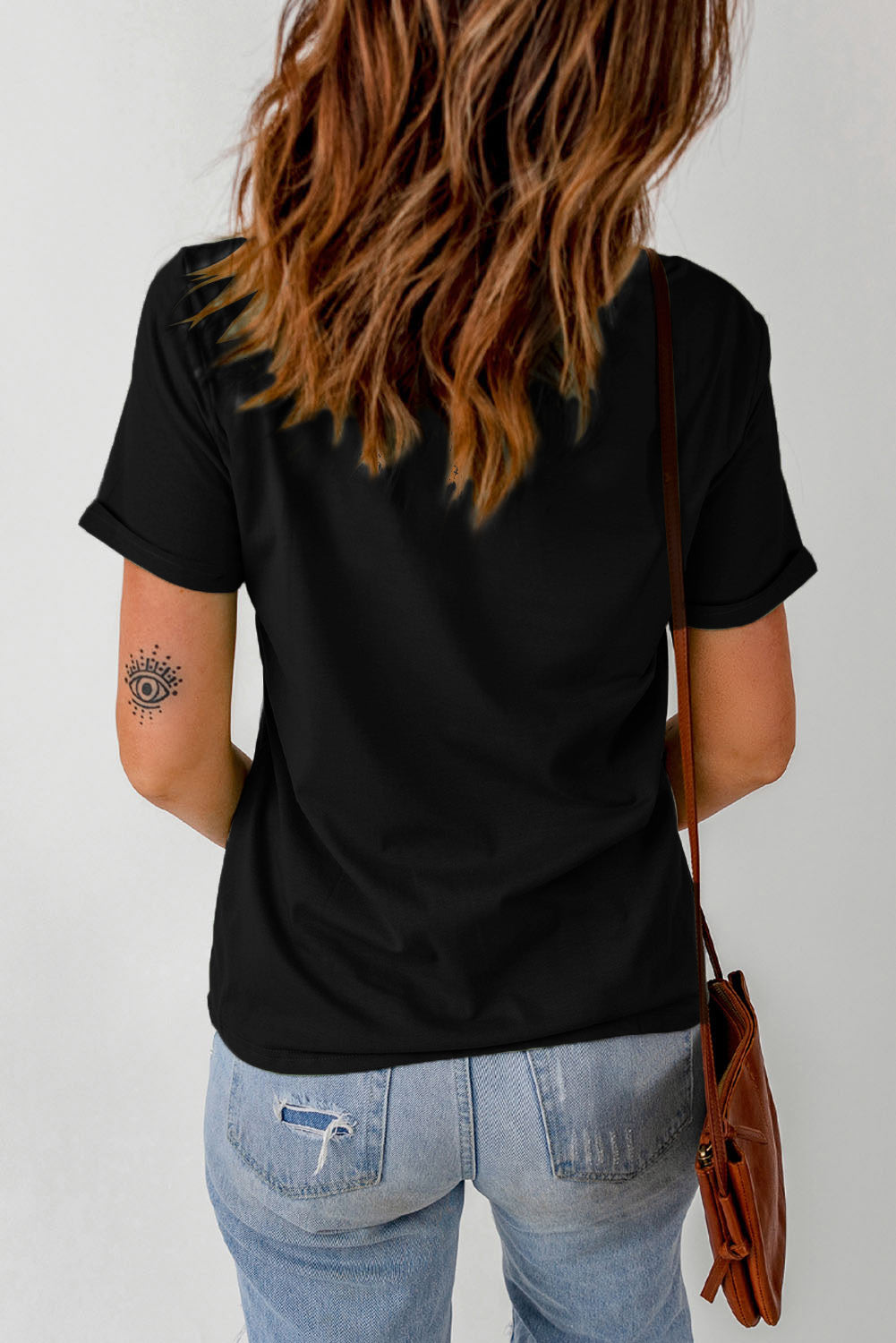 Black Hello Fall Letter Pumpkin Heat Transfer Printing T Shirt bc27f378d76f8a58