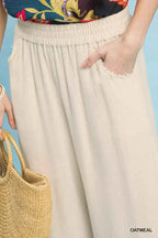 Umgee Linen Wide Leg Cropped Pants with Lace Trim bc6189e3-73b8-4d7c-8a23-6c997c367e8e-Max-Origin