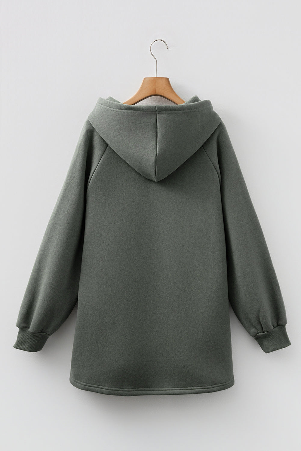 Raglan Sleeve Drawstring Hooded Tunic Sweatshirt bc92cf073a5130fa