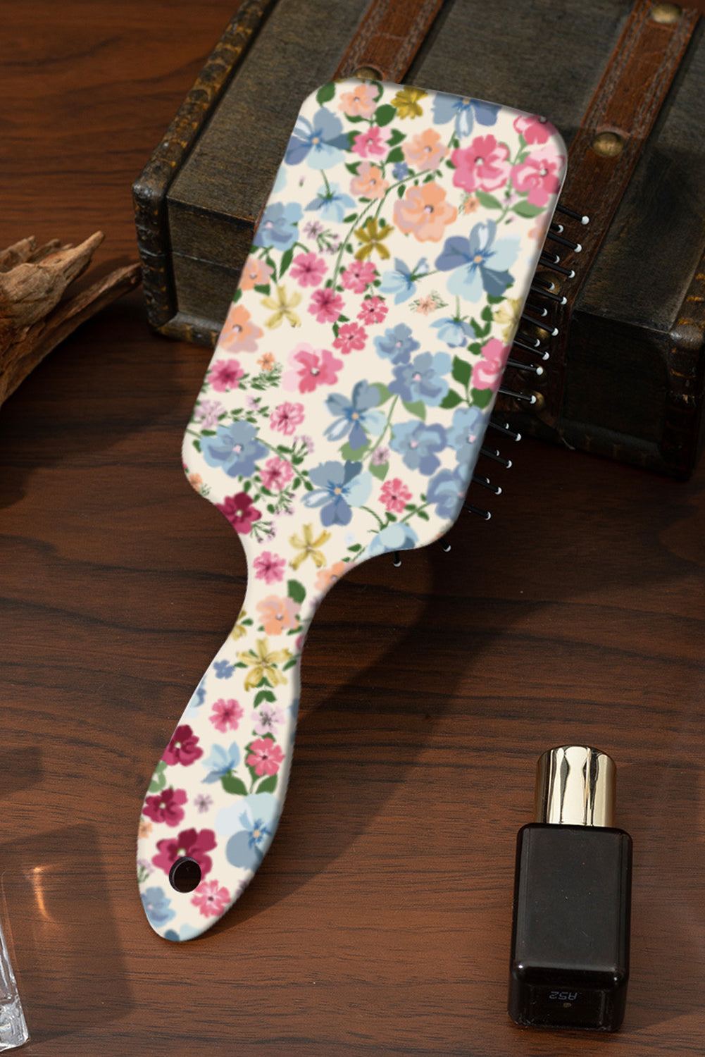 White Floral Print Air Cushion Comb White ONE SIZE ABS bc99238265f42c8b
