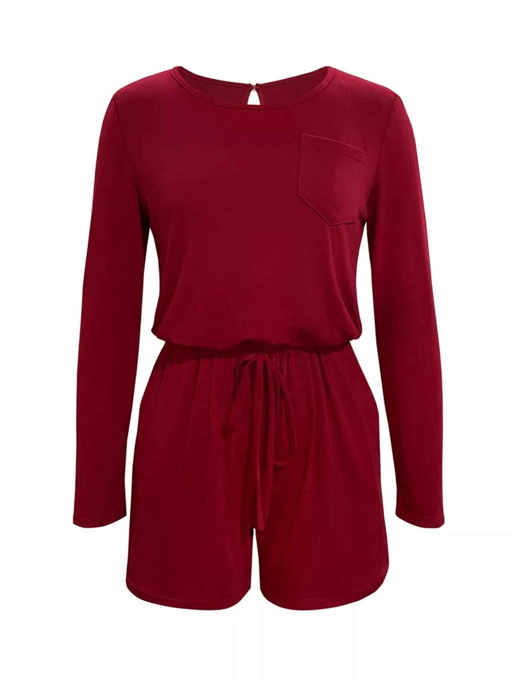Long Sleeve Drawstring Romper bcad3518-50e6-4d38-a6ce-05cda3c6dc91-Max-Origin
