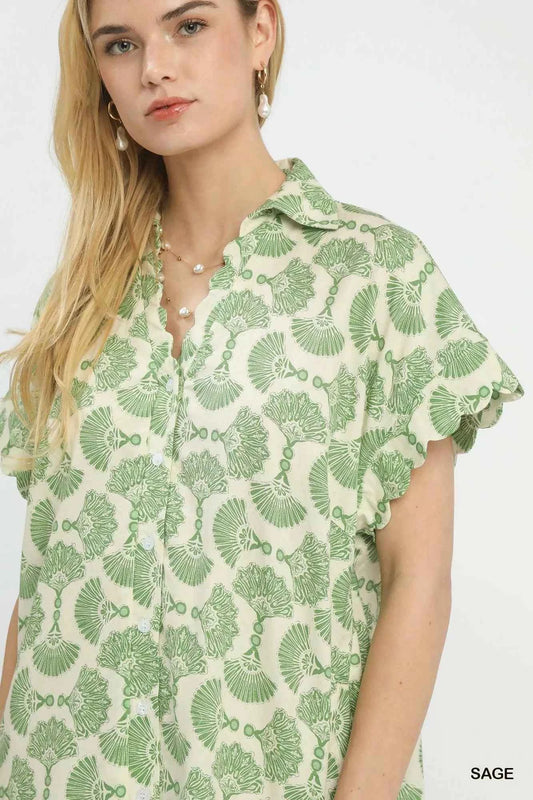 Printed Button Front Shirt Dress bcbd3f54-910c-4861-8963-4b19d3d5479d-Max-Origin