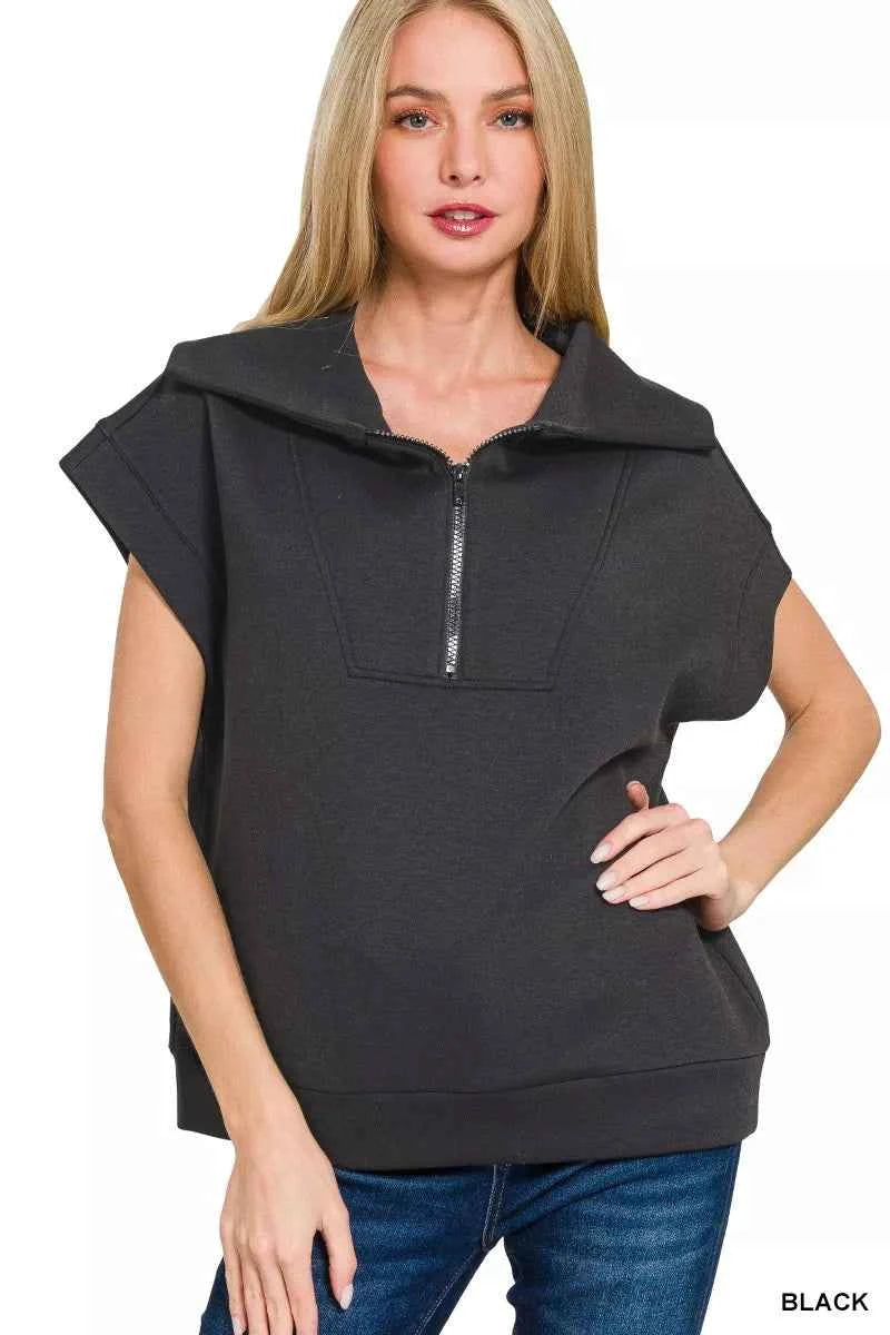 Scuba Half Zip Top BLACK bcc19f3184a14add8d9560aa51d69d7e-Max-Origin