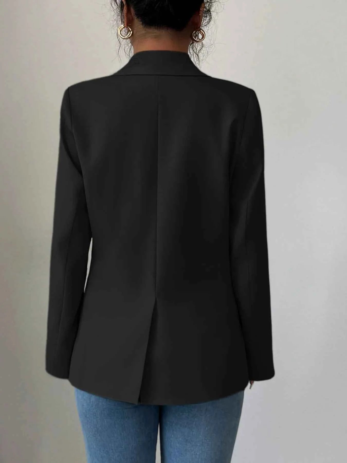 One Button Lapel Collar Blazer bcc31ae5-5143-4451-946b-beaf123b43c8-Max-Origin