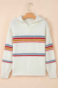 Lumikara accent Hooded Popcorn Sweater White bccf6b1a-9579-4faf-8795-4bfdd1446d92