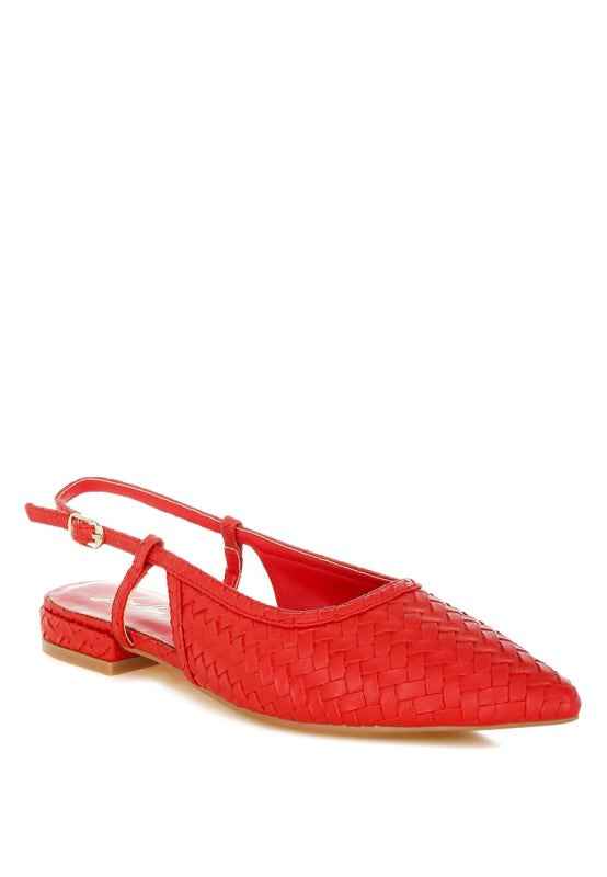Kurina Woven Slingback Sandals Red US-10 UK-8 EU-41 bccfcb4c-dc8b-4f8d-862e-bac4fcd9358c