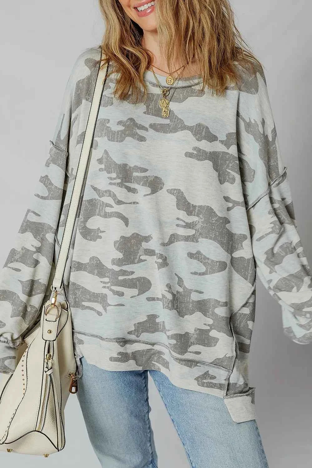 Camouflage Long Sleeve Sweatshirt Green Camouflage bce32bdf-bcb7-4339-a351-79c8766501c3-Max-Origin