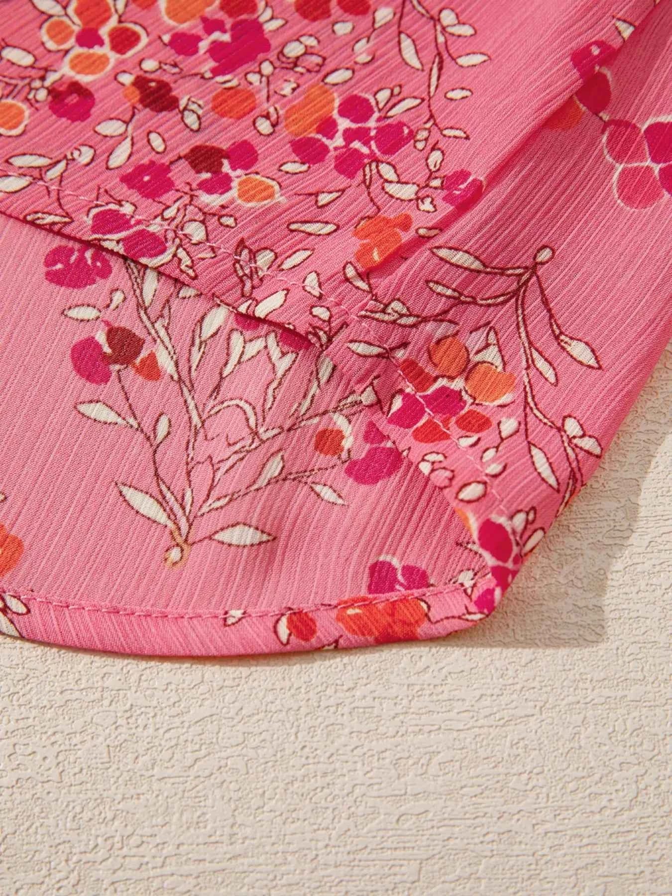 Floral Print Lantern Sleeve Loose Shirt bcf748b3-a7dd-4453-a451-b9ccac091459-Max-Origin