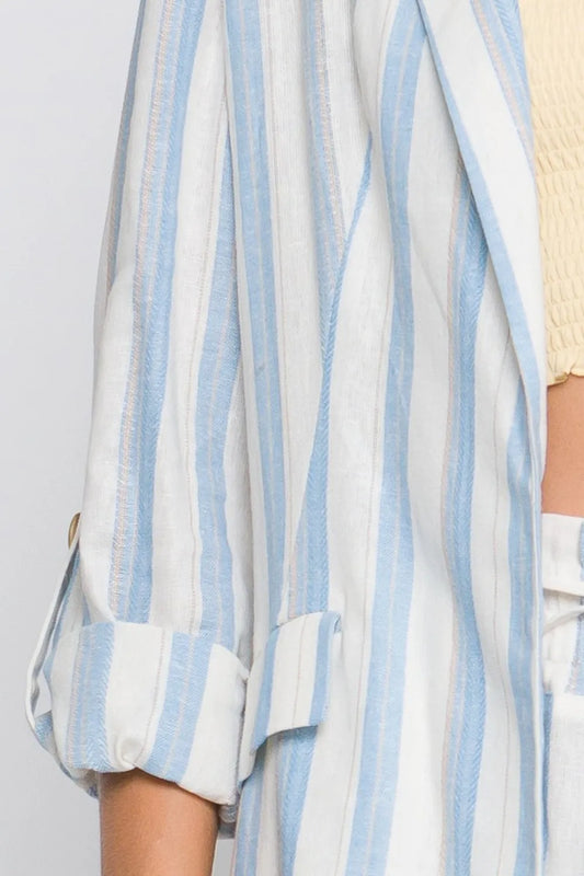 Love Tree Linen Woven Striped Blazer bd04fbd2-62c2-4b00-919a-90e291d78c1a-Max