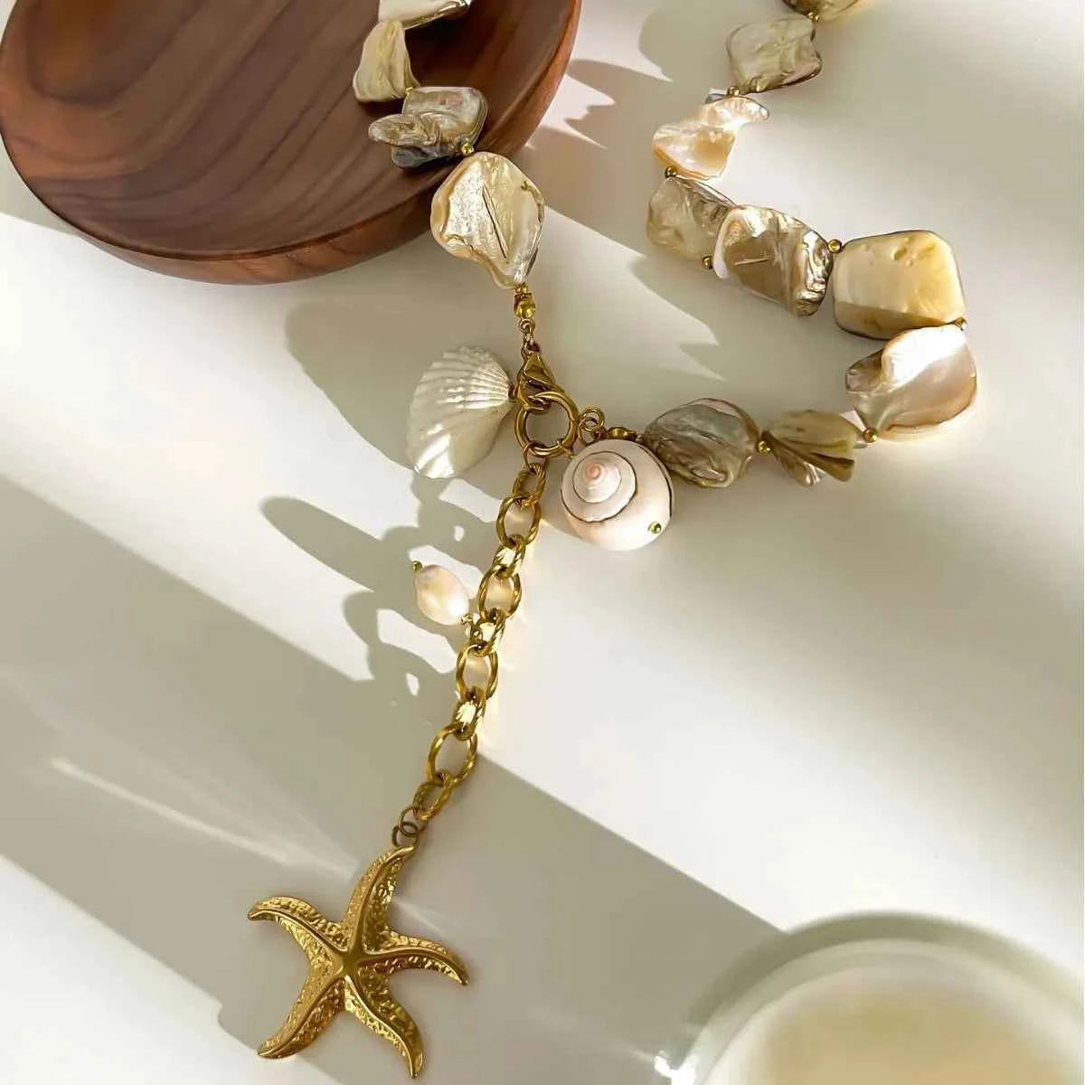 18K Gold-Plated Ocean Theme Necklace with Starfish Pendant bd079a80-cfcb-49ef-bfd9-175f546e0bd9-Max-Origin