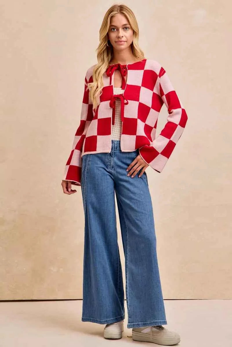 BiBi Wavy Side Edge Detail Lined Wide Leg Jeans bd23a53100434346abe63fca78bd9670-Max-Origin