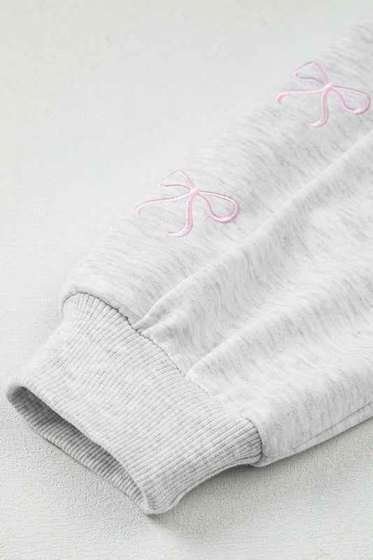 Bow Embroidered Pullover and Shorts Set bd3c9207-a837-4f4f-9591-c07ccdaf2b8d