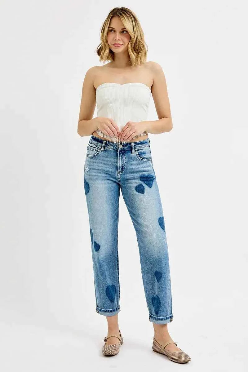 RISEN Full Size Mid Rise Fit-boyfriend Heart Shade Jeans Plus Size bd3f8901d2904229a931a16198a1c019-Max-Origin