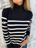 Full Size Striped Turtleneck Long Sleeve Sweater Plus Size Black bd3ff91d052447069cd92882b76b19af-Max-Origin