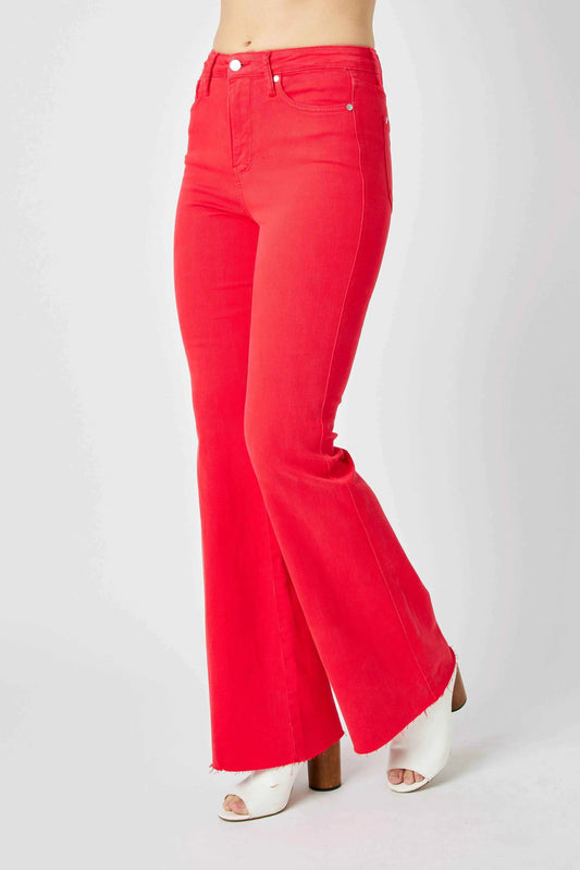 Full Size Hw Tummy Control Garment Dyed Flare Jeans Plus Size bd4a758f290b419cbd25678f3b2e15a4-Max-Origin