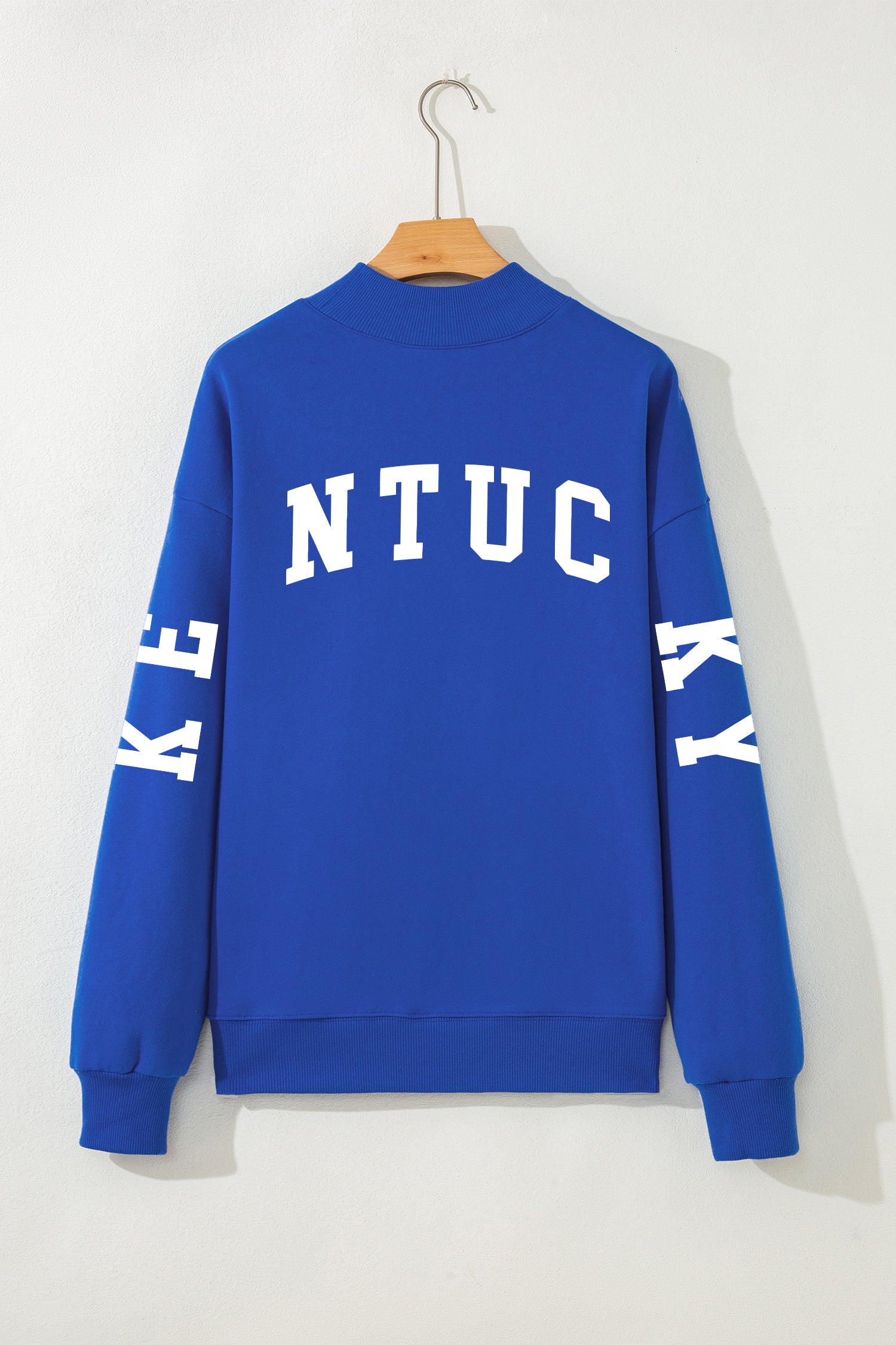 Dark Blue KY KENTUCKY Printed Mock Neck Sweatshirt bd56e0977e8d22ef