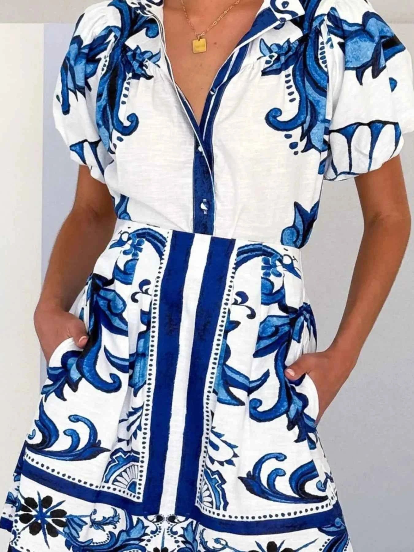 Printed Puff Sleeve Top and Skirt Set bd5d25d3-7c30-41df-b8d6-b37f8484dc38-Max-Origin