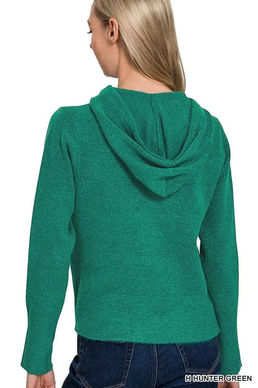 Drawstring Zip Up Hooded Cardigan bd659893f3e0454abc749b48f17437b3-Max-Origin