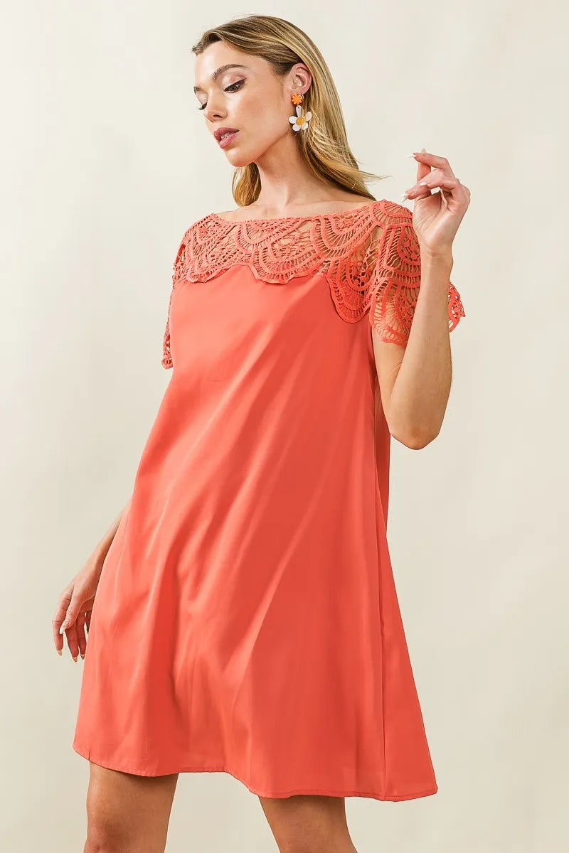 BiBi Crochet Lace Yoke Detailed Wrinkled Dress bd7c66d21de147a5b7220cb5a4be4a96-Max-Origin
