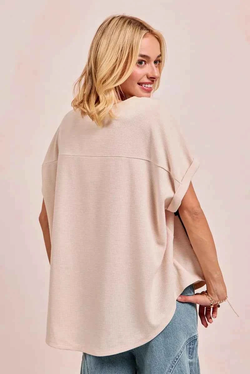 BiBi Game Day Touchdown Letter Patches Waffle Short Top bd835c0bc66e47f29ca9488904374fd2-Max-Origin