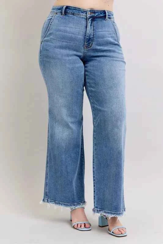 Judy Blue Full Size Raw Hem Wide Leg Jeans Plus Size bd8c0b07-d6ff-4823-ad8c-e33767120cbb-Max-Origin