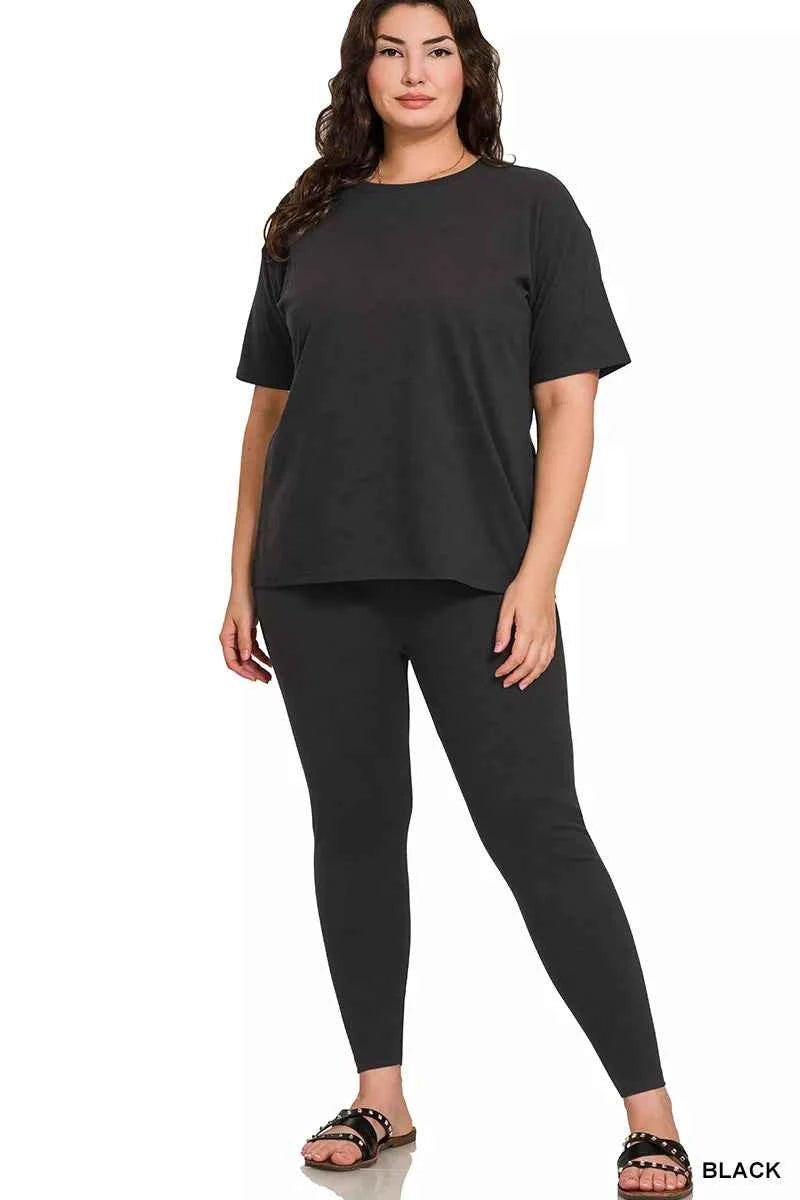 Zenana Full Size Brushed Dty Microfiber Short Sleeve Top and Pants Loungewear Set Plus Size bda2d76c-c868-4fbb-a905-0f7349edd988-Max-Origin