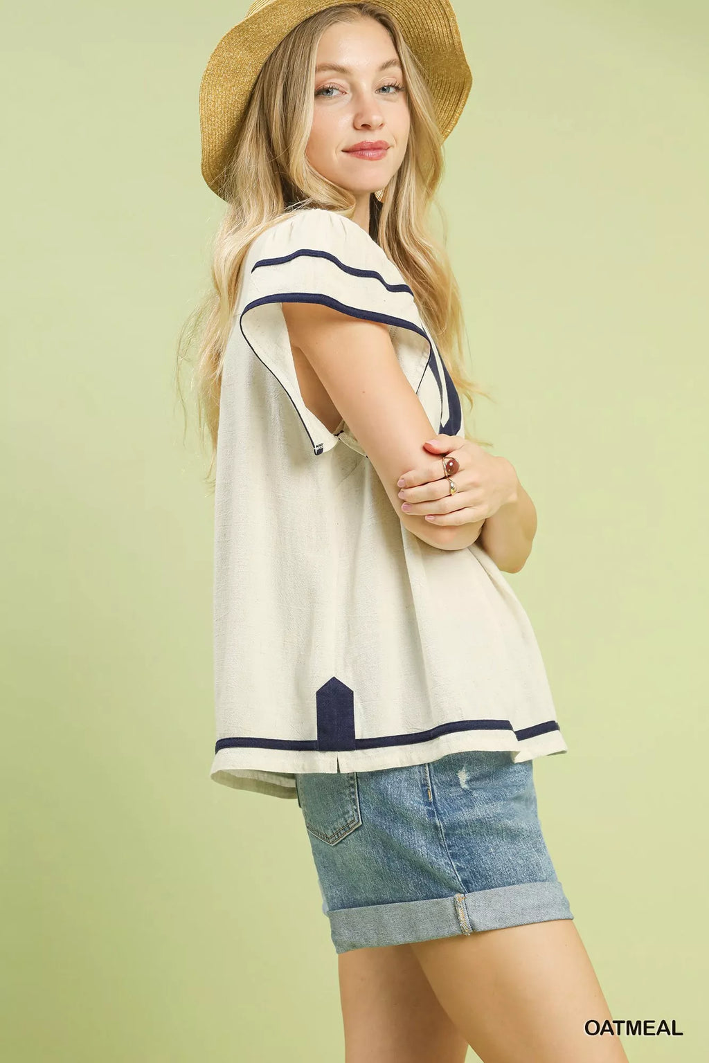 Umgee Linen Ruffle Sleeve Top bdac78a0-ec29-4c2b-88b8-f9895854fcbf-Max-Origin