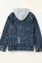 Fake Two-Piece Hooded Zip-Up Denim Jacket bdbb6be6-89fe-4806-9ad1-181b17cec7b7-Max