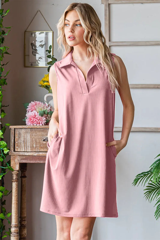Heimish Full Size Ribbed Johnny Collar Sleeveless Dress bde135ad-b384-4316-a8ec-9ab4f6e7acca-Max