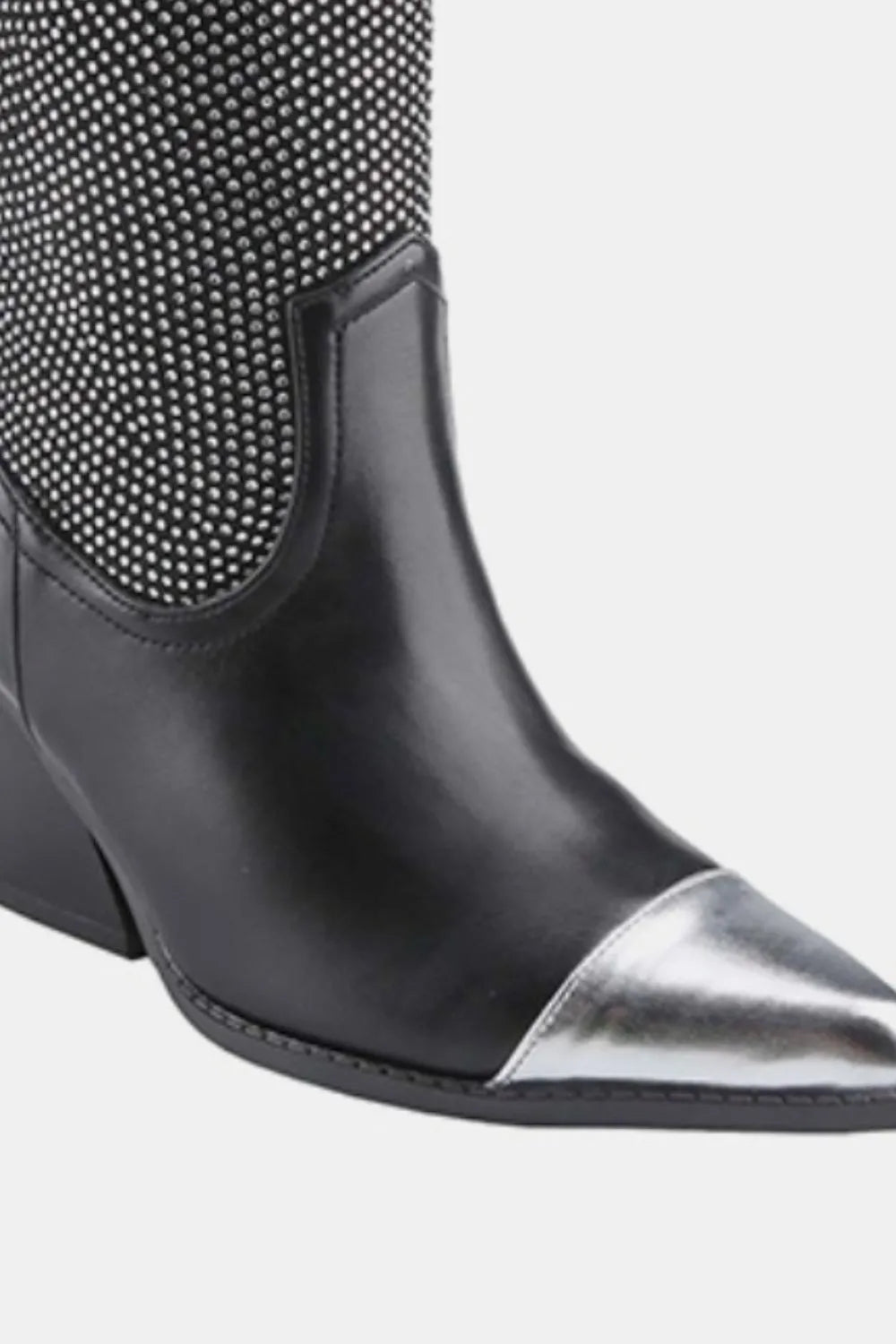 Weeboo Chunky Heel Rhinestone Western Cowboy Boots bde4866e-9126-47e2-a417-9c71290a0473-Max