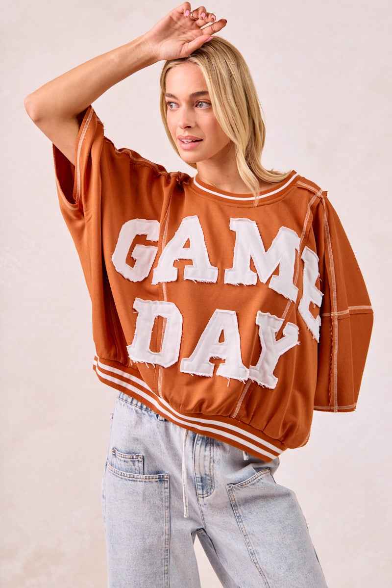 BiBi Gameday Patchwork Stitch Detail French Terry Top bdea6cdf5202488ea4f7afaa9c949726-Max