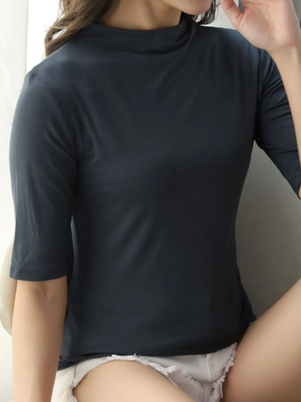 Solid Color Short Sleeve T-Shirt bdf396a5-cb4d-4fda-8592-5dcd5cdb475f-Max-Origin