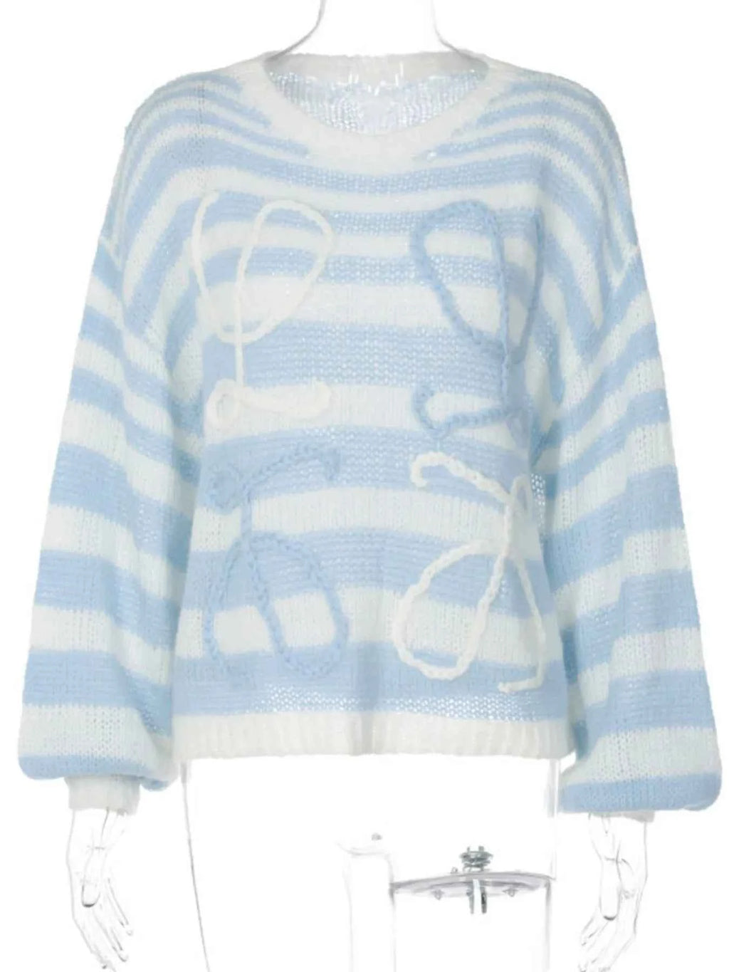 Colorful Abstract Pattern Striped Sweater