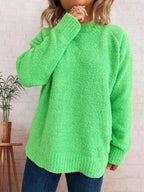 Round Neck Raglan Sleeve Sweater be0d7f455add468e841eecdb6c18e6ca-Max-Origin