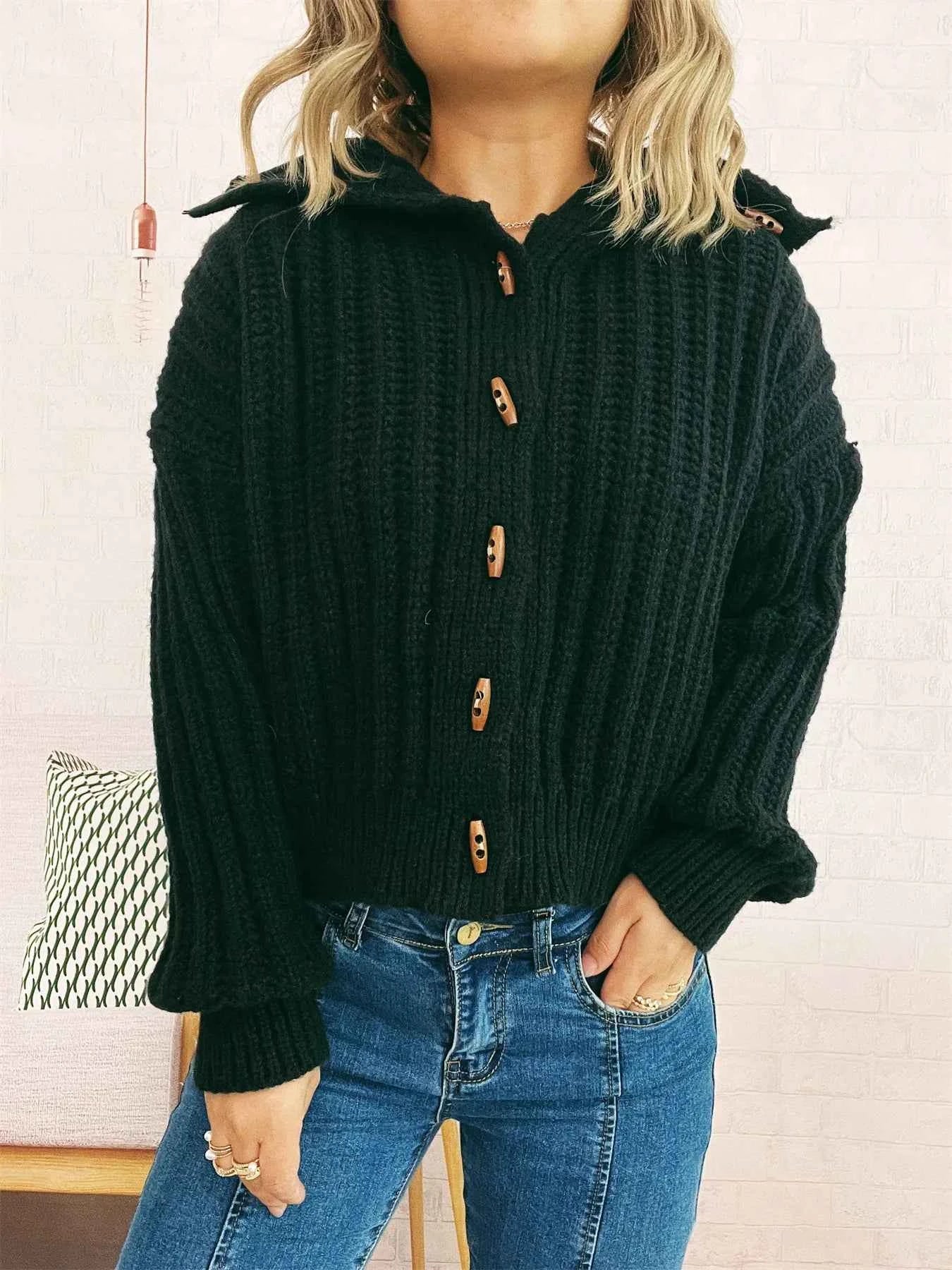 Button Up Long Sleeve Cardigan be15b43d87f34bcb9d67801decb5783d-Max-Origin