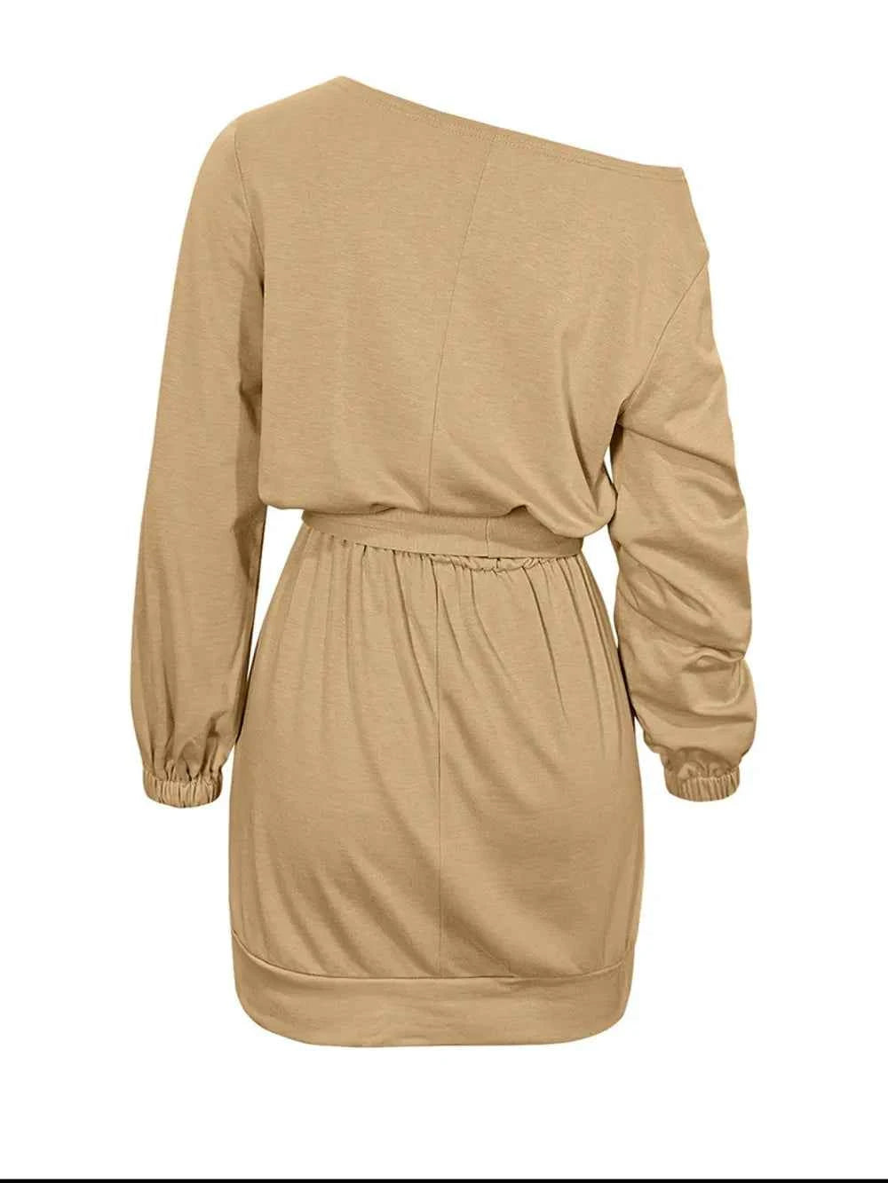 One Shoulder Tie Waist Dress be1e8c58-38b1-4d45-847a-59aadfd0140b-Max