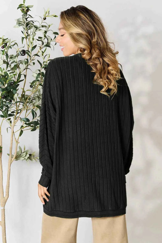 Basic Bae Full Size Ribbed Cocoon Cardigan be2516235542415a80890f4f9ab47042-Max