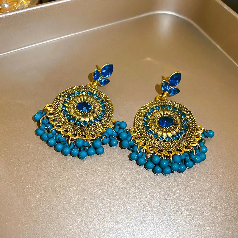 Rhinestone Alloy Bead Dangle Earrings be2eeec8-a3b0-438a-a8a7-f80f5a917b2a-Max