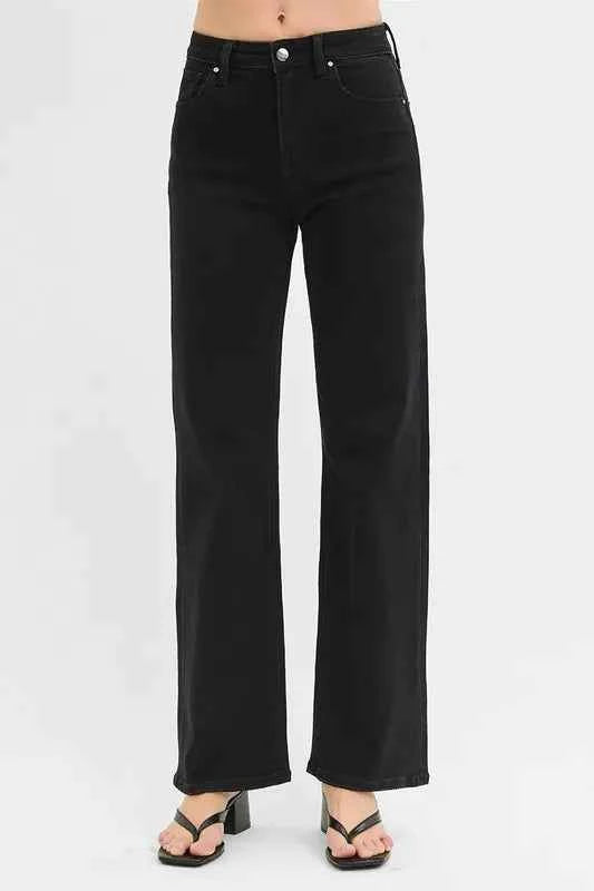 RISEN Full Size High Rise Wide Leg Jeans Plus Size BLACK be36ee8652224aa5a65a0fbe5b3a1fec-Max-Origin