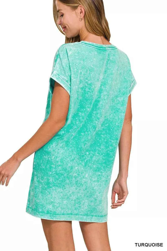 Premium Cotton Washed T-Shirt Dress be73723de3884d95ae55f244b84ea754-Max-Origin