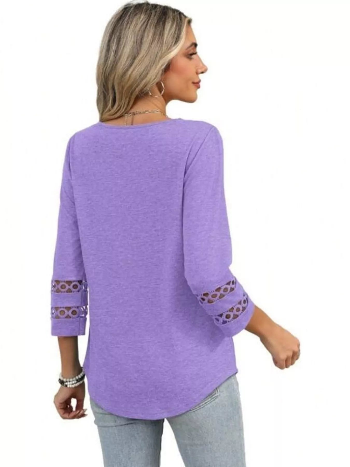 Full Size V-Neck 3/4 Sleeve T-Shirt Plus Size be7fd8d6ae614e34acedeb0dbdd21d4c-Max-Origin