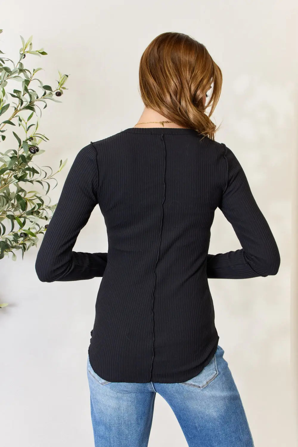 Culture Code Full Size Ribbed Round Neck Long Sleeve Top be8cf870da5d49c984404f79146e0cbc-Max