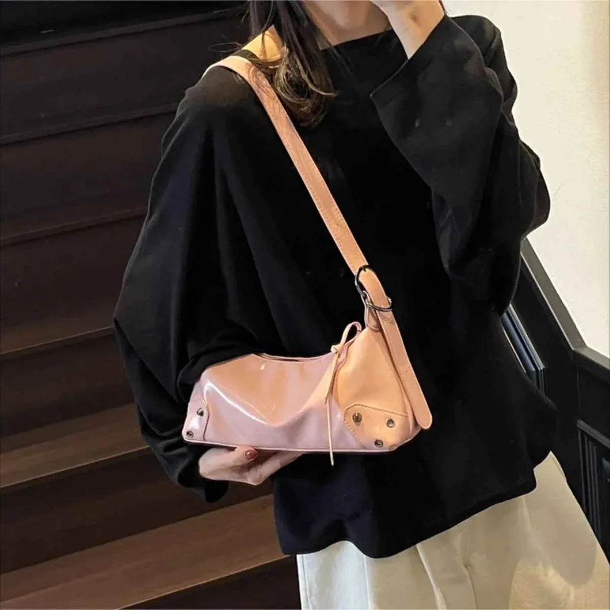Adjustable Strap Shoulder Bag Pink onesize be9fd20d-06e7-401d-9f46-a0a7523b85bf-Max-Origin