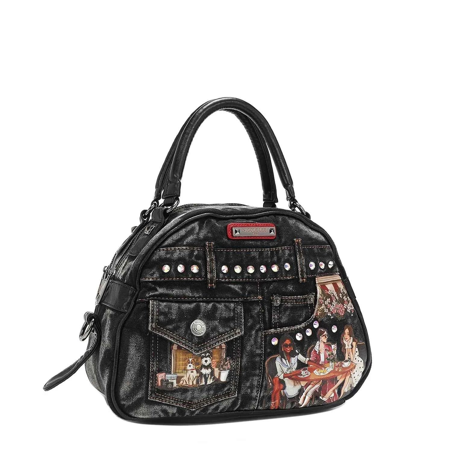 Nicole Lee USA Denim Sisters Secret Dome Handbag bea42712e5a94a2c97d612e229356a6b-Max-Origin
