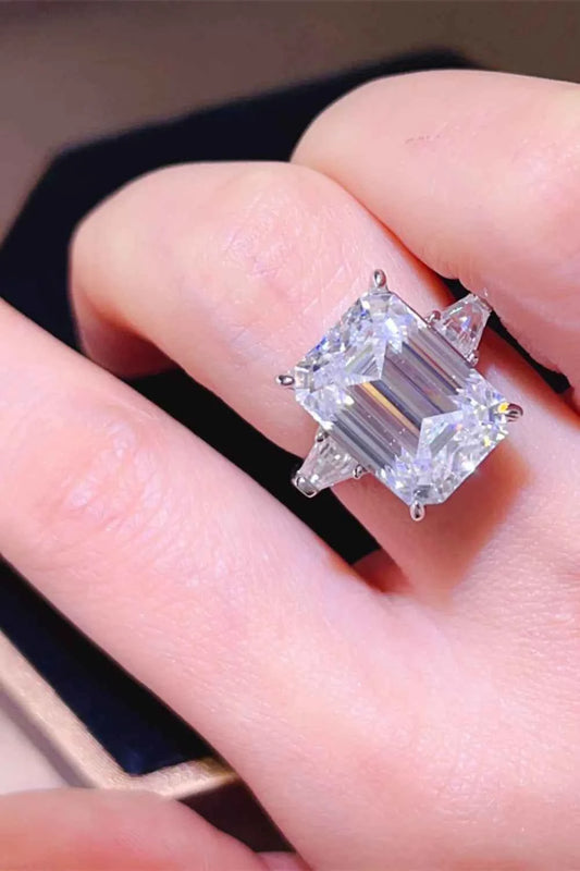 5 Carat Moissanite 925 Sterling Silver Ring Silver beb2514c-bc91-40b7-9271-3223b190f718-Max