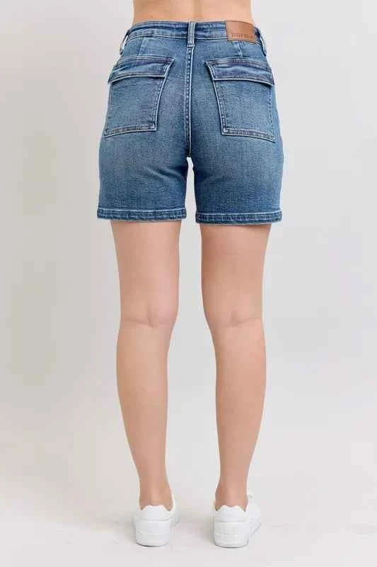 Full Size High Rise Denim Shorts Plus Size beb7d3c6-3954-45e5-a4dd-f1219e5aa2fb-Max